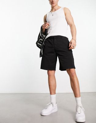 Pull&Bear chino shorts in black - ASOS Price Checker