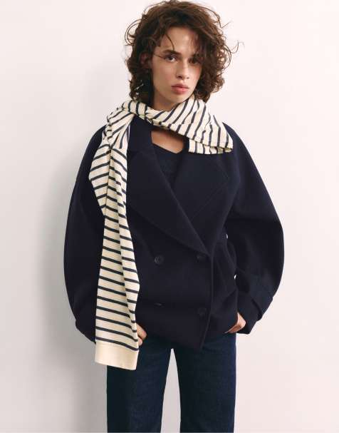 Pull&Bear Short coat in navy - view 1