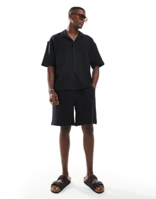 Short d'ensemble en tissu ponge textur - Pull & bear - Modalova