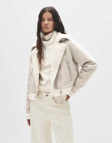 Pull&Bear Short double-faced jacket in beige - view 1