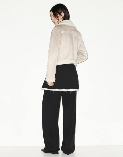 Pull&Bear Short double-faced jacket in beige, 4 of 4