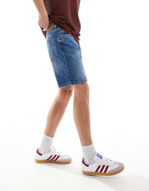 Pull&Bear - Short en jean - Bleu