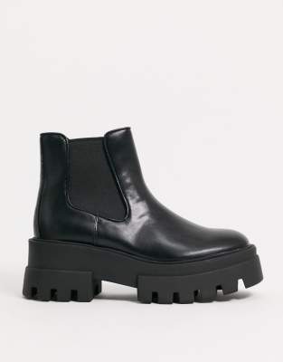 short black platform boots