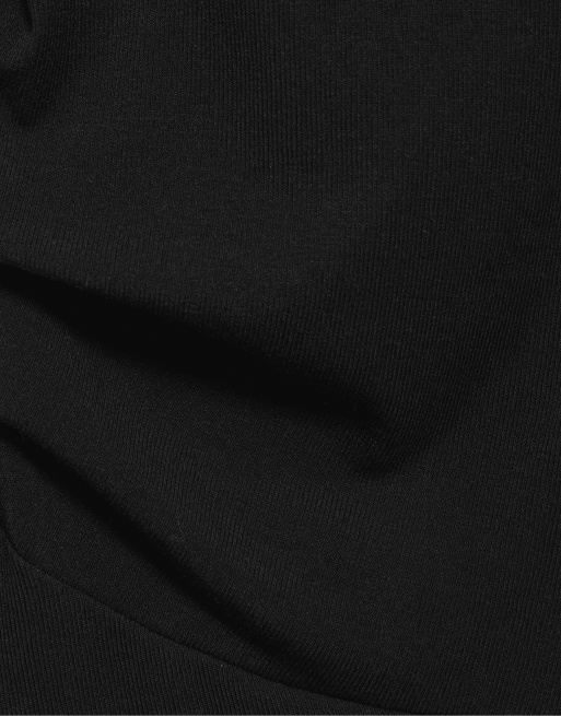 Pull&Bear Short ruched soft-touch dress in black, 6 of 7