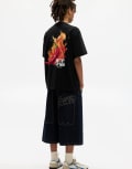 [Pull & Bear] Pull & Bear short sleeve chili graphic T-shirt in black S BLACK
