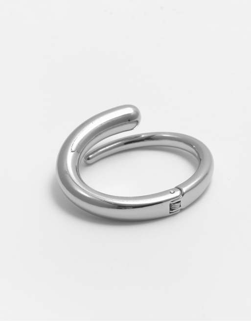 Pull&Bear – Silverfärgat cuff-armband