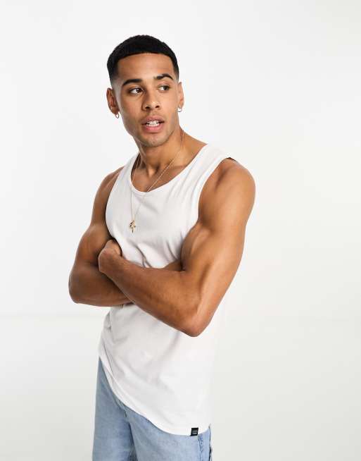 Pull&Bear singlet in white
