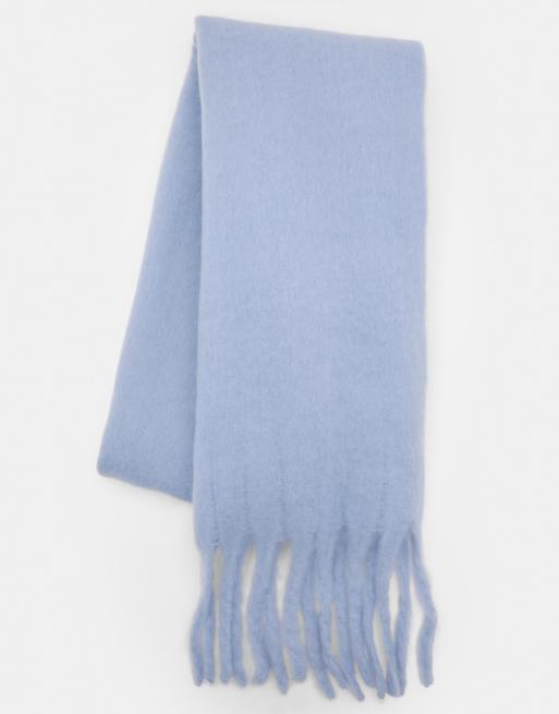 Pull&Bear - Sjaal met mohair-look in vaalblauw, 3 van 3