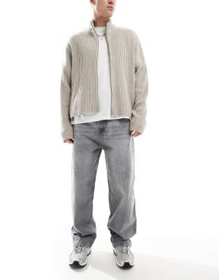 Pull&Bear skater fit jean in grey - view 1