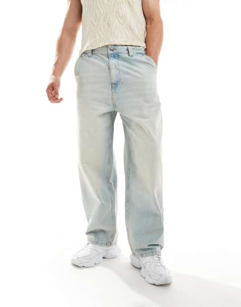 Pull&Bear skater fit jean in light washed blue - view 1