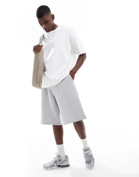 Pull&Bear skater fit jersey  shorts in grey - view 1