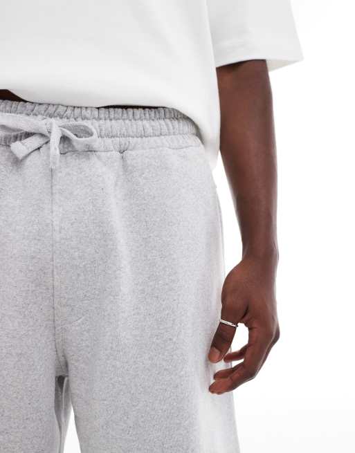 Pull&Bear skater fit jersey shorts in gray