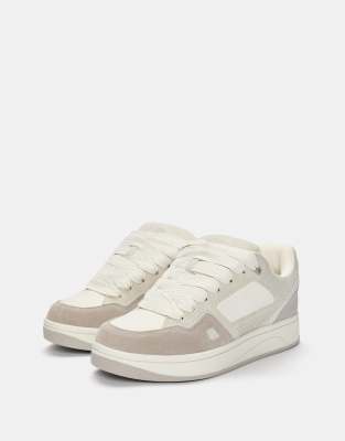 Pull&Bear Skater sneakers in ecru