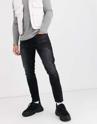 skinny fit tapered jeans