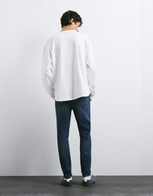 Pull&Bear skinny-jeans i mørkeblå, 2 af 7