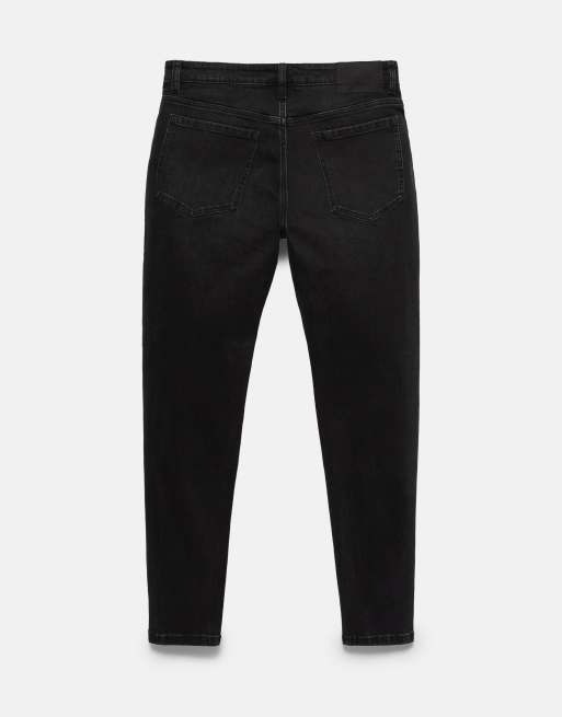 Pull&Bear skinny jeans i urtvättad svart, 7 av 7