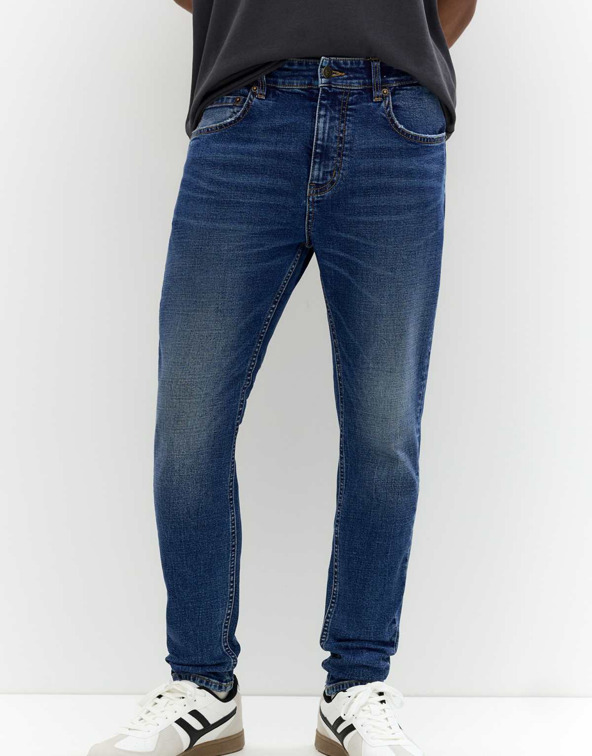 Pull&Bear skinny jeans in dark blue