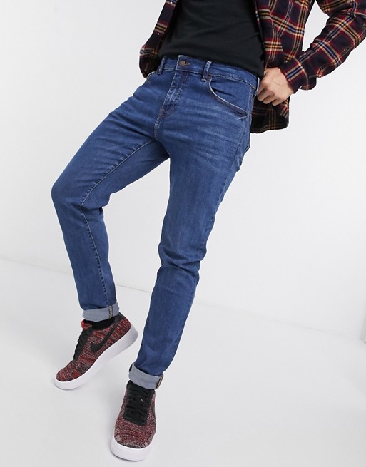 Pull&Bear skinny jeans in dark blue