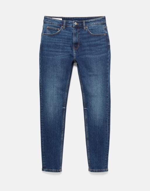 Pull&Bear skinny jeans in donkerblauw, 6 van 7