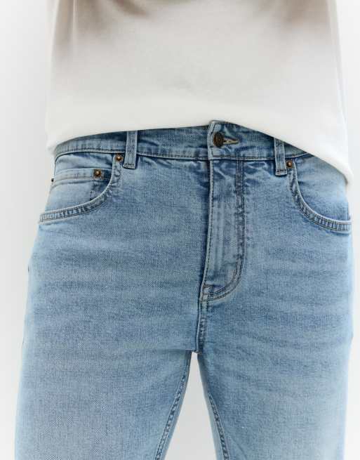 Pull&Bear – Skinny-Jeans in hellem Indigoblau, 4 von 4