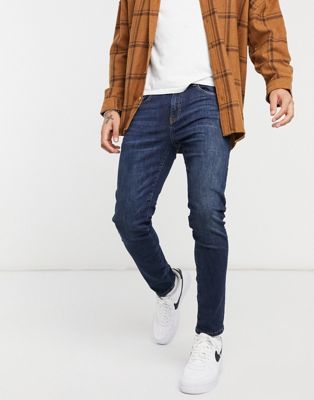 Pull&Bear skinny jeans in mid wash blue