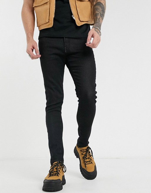 Pull&Bear skinny jeans in soft fabric black