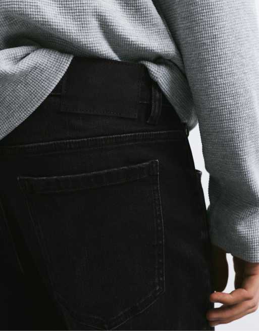 Pull&Bear skinny jeans in vervaagd zwart, 4 van 7
