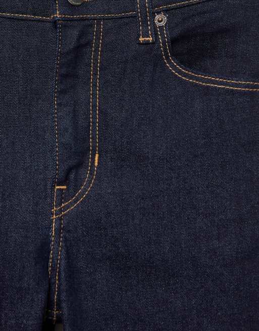 Pull&Bear skinny jeans med hög midja i navy, 6 av 7