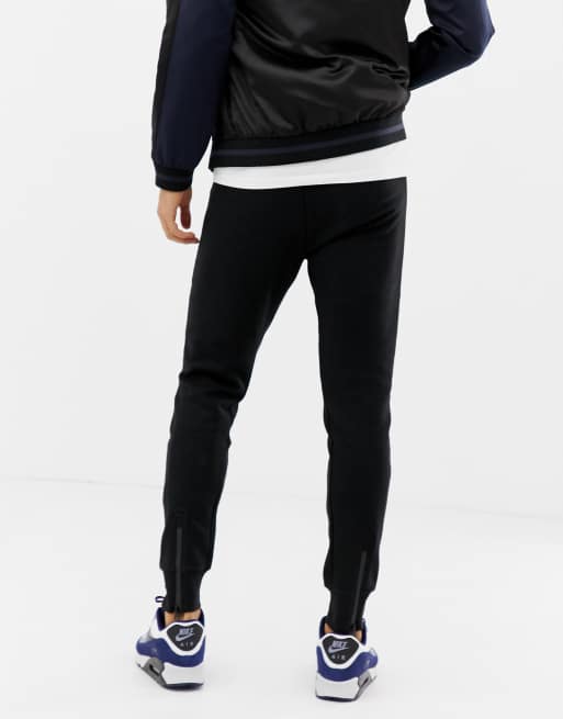 Pull Bear skinny joggers in black