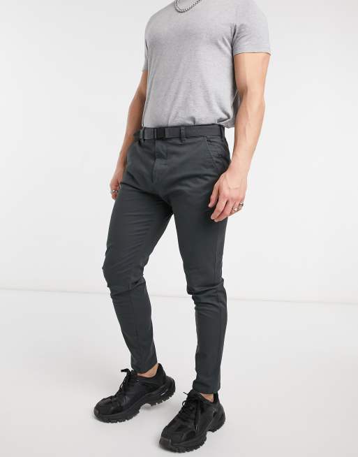 Skinny fit sale grey chinos