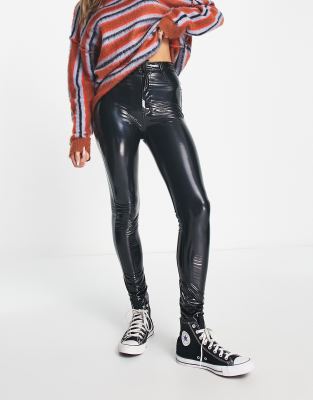 pull and bear leather trousers