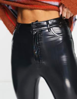 Skinny vinyl trousers