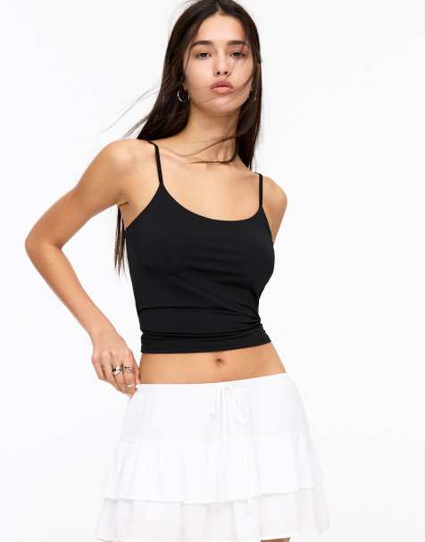 Pull&Bear - Skort met stroken in grijs - view 1