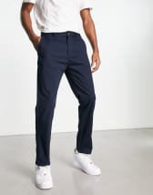 ASOS DESIGN slim chinos in navy | ASOS