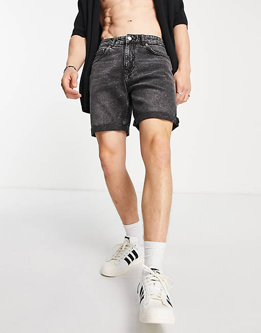 Pull&Bear slim denim shorts in grey | ASOS