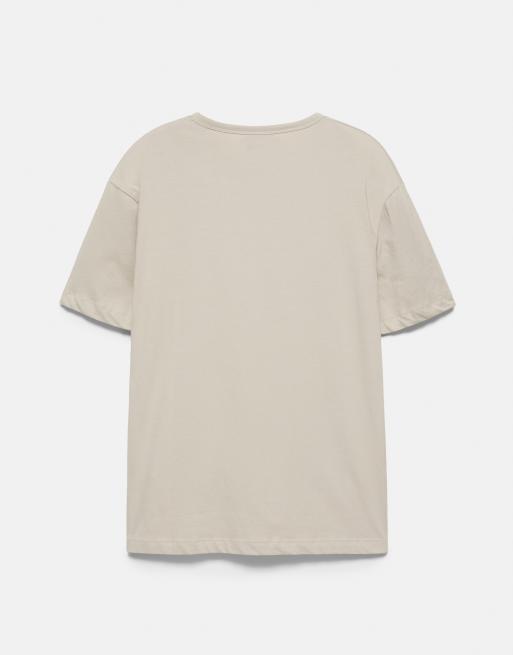 Pull&Bear Slim fit basic t-shirt in sand, 7 of 7