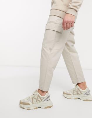 cream slim fit chinos