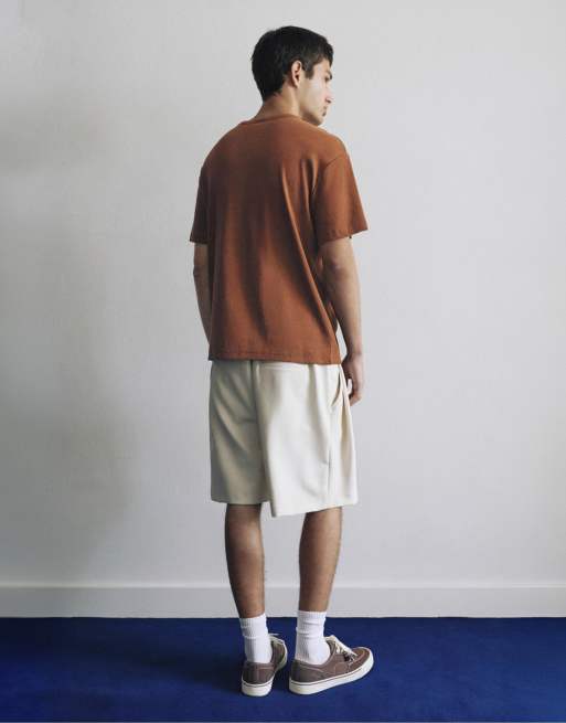 Pull&Bear Slim-fit henley t-shirt in brown, 2 of 4