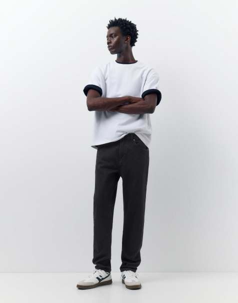 Pull&Bear Slim fit jeans in black