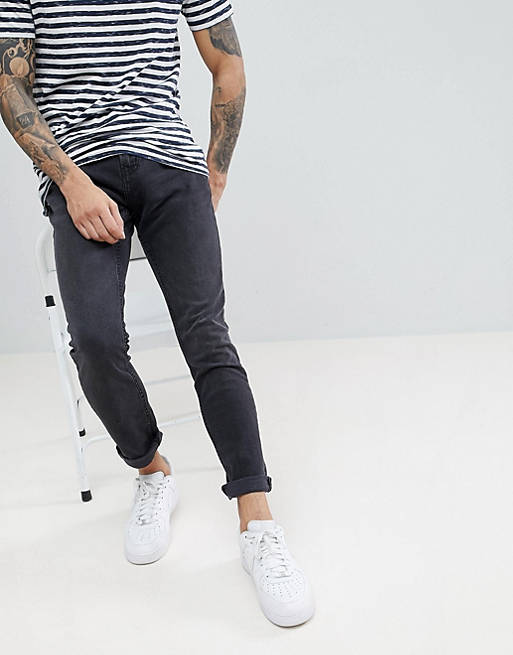 Pull&Bear slim fit jeans in black | ASOS