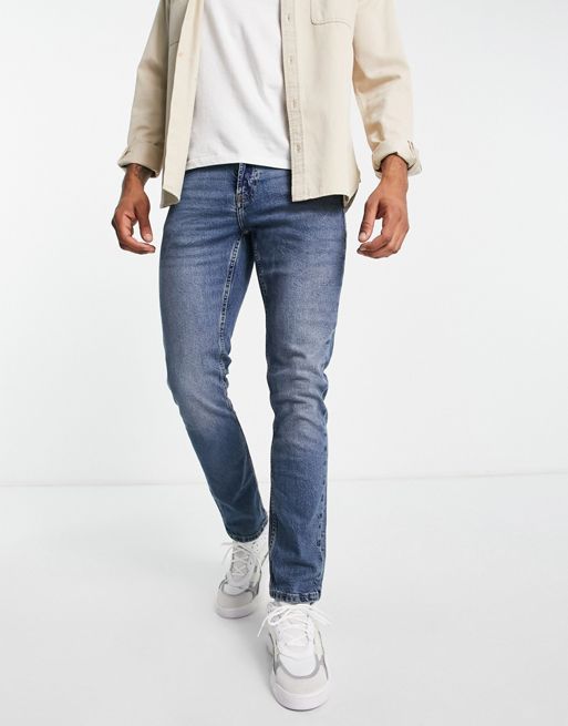 Pull&Bear slim fit jeans in blue | ASOS
