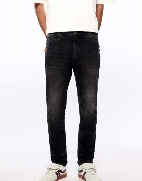 Pull&Bear Slim fit jeans in faded black - view 1