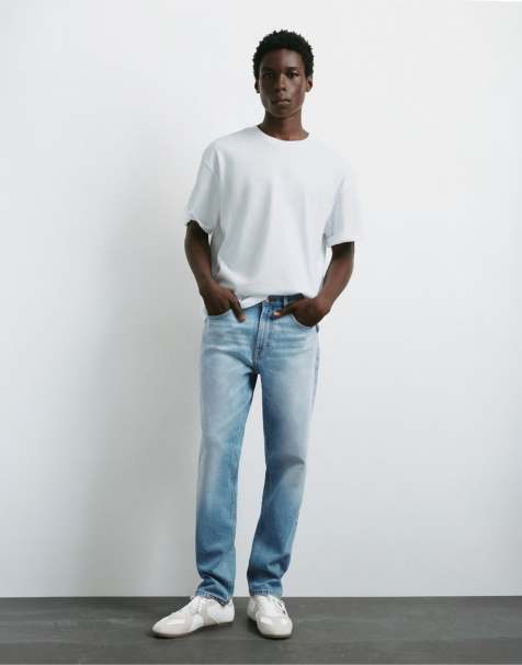 Pull&Bear – Slim Fit Jeans in hellem Indigo - view 1