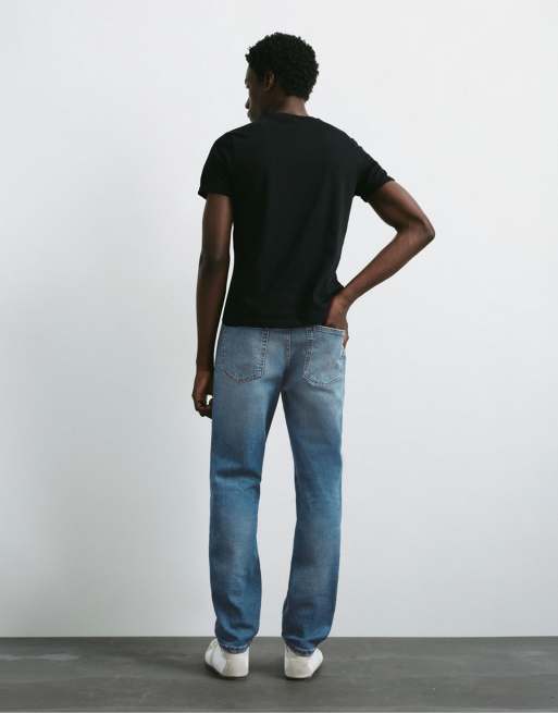 Pull&Bear Slim fit jeans in neon blue, 2 of 7