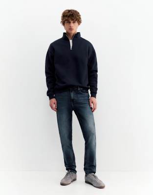 Slim Fit Jeans in Neonblau Blau 40