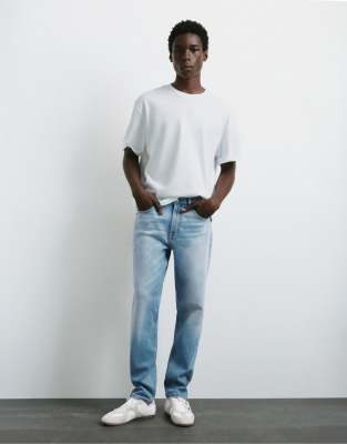 Pull & Bear Slim Fit Jeans In Blue