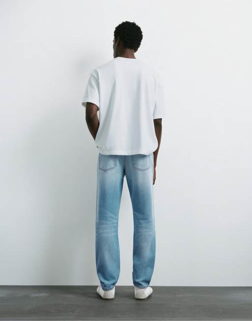 Pull&Bear Slim fit jeans in pale indigo, 2 of 7