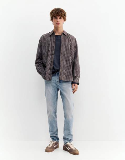 Pull&Bear - Slim-fit jeans in vaalblauw - view 1