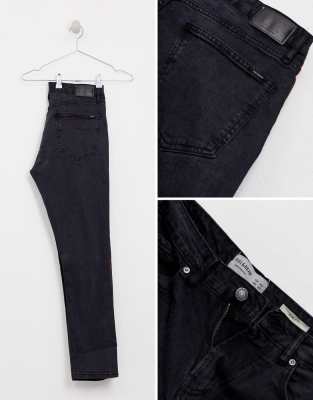 black jeans with leopard stripe