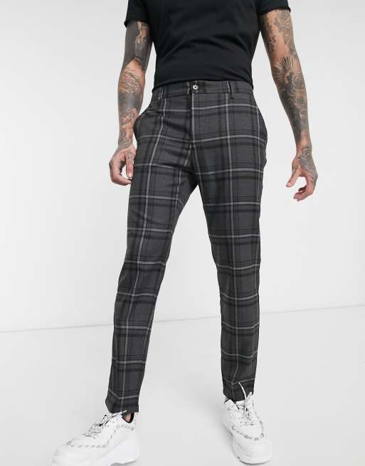 Pull and bear hot sale tartan trousers